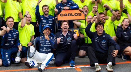 El podio de Bakú fue una justa recompensa para la dura campaña de Sainz con Williams