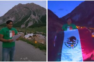 Joven mexicano arma su propio Grito de Independencia en pueblo de Francia: “¡Que vivan los migrantes!”