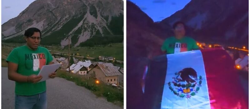Joven mexicano arma su propio Grito de Independencia en pueblo de Francia: “¡Que vivan los migrantes!”
