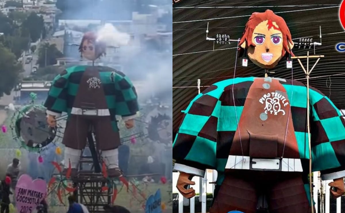 Personaje de Demon Slayer protagoniza quema de castillo pirotécnico en Puebla; video se viraliza en redes