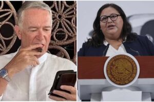 Salinas Pliego y Citlalli Hernández chocan en redes tras accidente de menor de edad en Banco Azteca