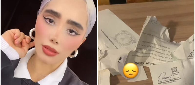 Tiktoker acusa a su exnovio de romper su título universitario, video se vuelve viral