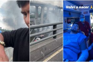 VIDEO: Influencer sobrevive a explosión de pipa de gas en Iztapalapa y muestra quemaduras en el brazo