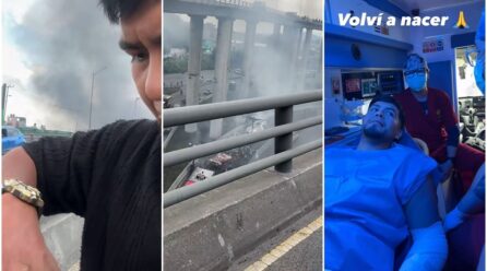 VIDEO: Influencer sobrevive a explosión de pipa de gas en Iztapalapa y muestra quemaduras en el brazo