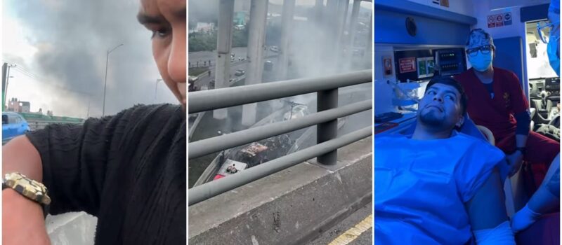 VIDEO: Influencer sobrevive a explosión de pipa de gas en Iztapalapa y muestra quemaduras en el brazo