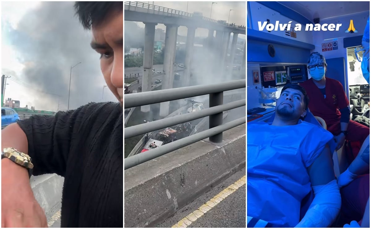 VIDEO: Influencer sobrevive a explosión de pipa de gas en Iztapalapa y muestra quemaduras en el brazo