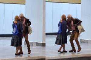 Abuelitos conquistan las redes al bailar mientras esperan el metro en CDMX