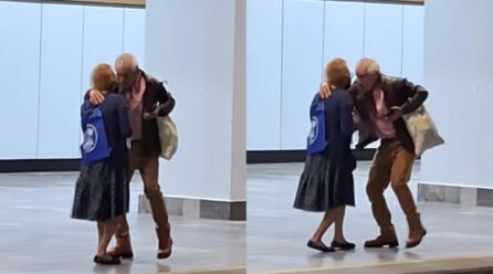 Abuelitos conquistan las redes al bailar mientras esperan el metro en CDMX