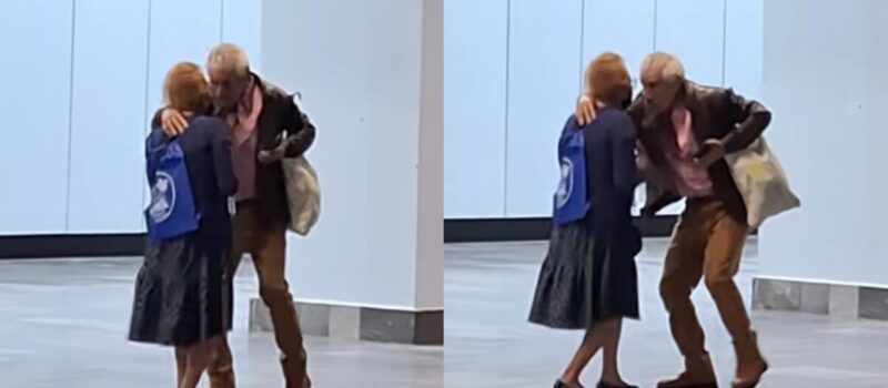 Abuelitos conquistan las redes al bailar mientras esperan el metro en CDMX