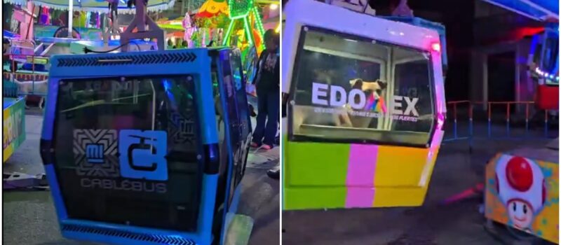 Cablebús y Mexicable protagonizan juego de feria con perrito abordo; video genera sorpresa en redes