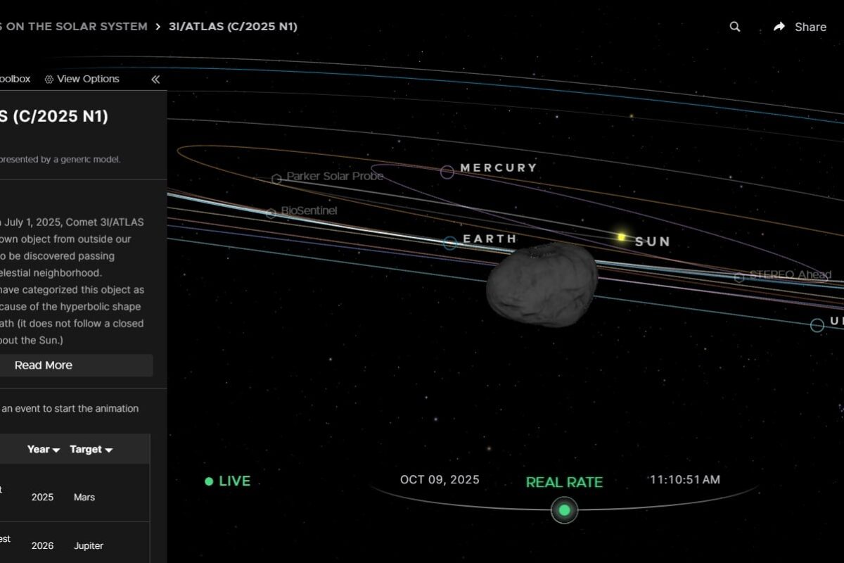Cometa 3I/ATLAS: sigue EN VIVO la trayectoria del objeto interestelar que tiene en alerta a la Tierra