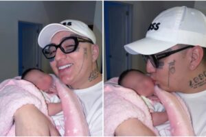 Dani Flow da la bienvenida a su tercer hija con tierna foto en Instagram