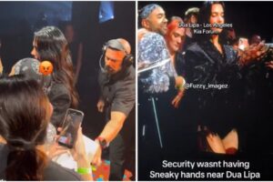 Dua Lipa vive momento incómodo con fan durante un show en Los Ángeles