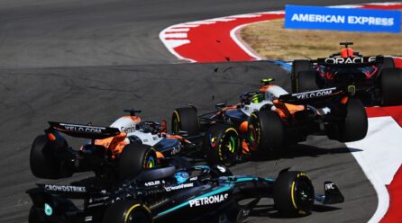 Zak Brown califica de “terrible” el choque que dejó a Norris y a Piastri afuera en Austin